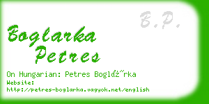 boglarka petres business card